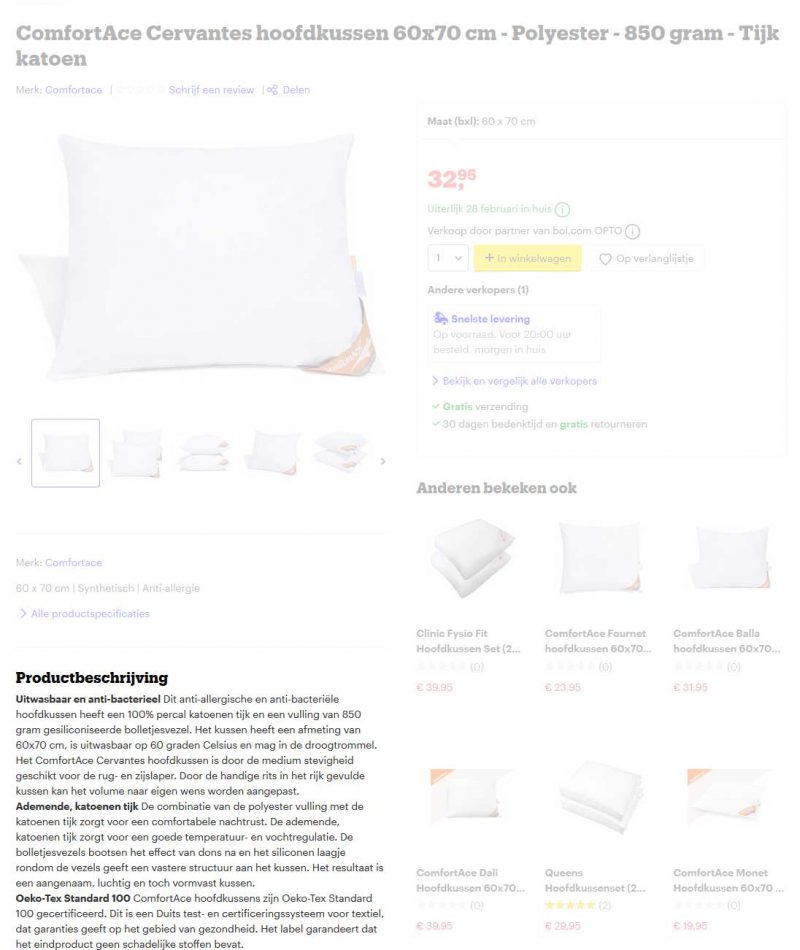 Optimerce Bol.com - Producttekst Kussen Cervantes Optimerce Bol.com - Producttekst Kussen Cervantes